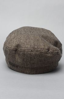 Brixton The Fiddler Cap in Brown and Black Tweed