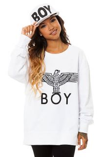 Boy London Sweatshirt Boy Eagle in White
