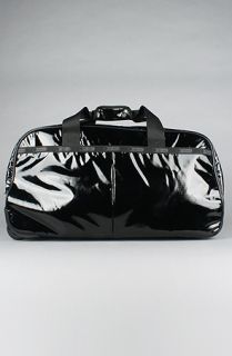 LeSportsac The Black Patent Wheeled Duffle Bag