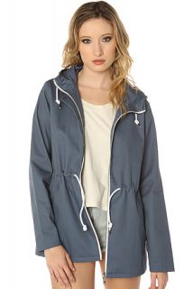 The WeSC Jacket Tracie Cotton Twill Hooded Jacket in Bering Sea