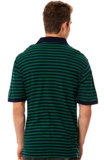 BURIED ALIVE VINTAGE The Masters Collection Stripe Polo in Green Navy