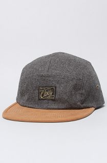 Obey The Dredge 5 Panel Camp Hat in Charcoal