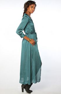 Ladahk Dress Hipster Shirt Dress in Green