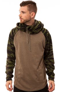 ARSNL The Grade Cowl Neck in Olive Tiger Camo French Terry