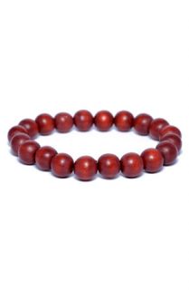 Select Mens Jewelry Mens Rust Brown Wooden Beaded Stretch Bracelet