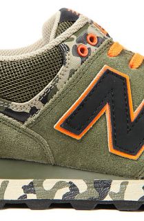 New Balance Sneaker 574 in Green and Camo