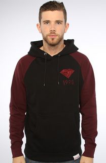 Diamond Supply Co. The 1998 Emblem Raglan Hoody in Black Burgundy