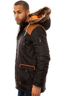 D Struct The Newry Parka Quilted Bomber Jacket in Black