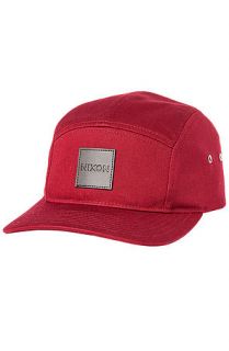 Nixon Hat Snapper 5 Panel Hat in Dark Red