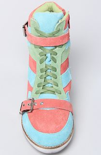 Jeffrey Campbell Sneaker Colorblock in Aqua, Coral and Mint