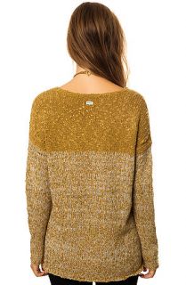 RVCA Sweater Popol Shredded in Bronze Yellow