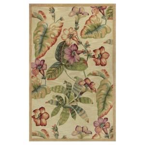 Kas Rugs All About Flowers Beige/Green 5 ft. 3 in. x 8 ft. 3 in. Area Rug SPA318953X83