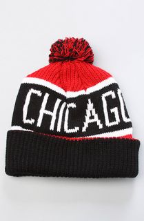 47 Brand Hats The Chicago Bulls Calgary Pom Beanie in Red
