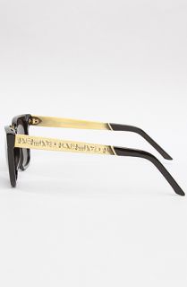 Super Sunglasses The People Sunglasses in Black Gold