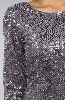 Motel The Gabby Sequin Dress in Charcoal