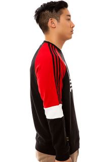 adidas Sweatshirt Courtside Collection LL2 Crewneck in Black & Red