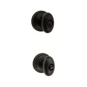 Fusion Solid Brass Oil Rubbed Bronze Egg Keyed Entry Knob with Ketme Rose K 02 A5 0 ORB