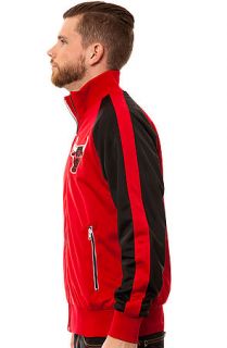 Mitchell & Ness Chicago Bulls Backboard Track Jacket in Red