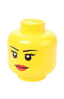 LEGO Storage House Decor Girl Face in Yellow