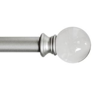 Home Decorators Collection 72 in.   144 in. Brushed Nickel 1 in. Glass Ball Rod Set 29 3410 45