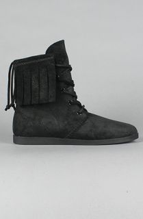 KR3W The Lincoln Sneaker in Black Waxed Suede