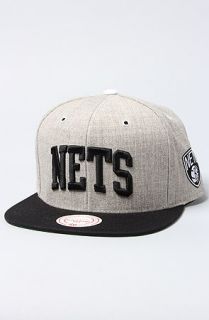 Mitchell & Ness The Brooklyn Nets Basic Arch 2Tone Snapback Cap in Grey Black