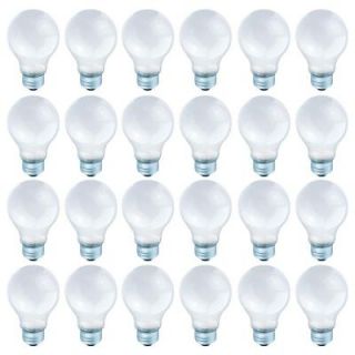 Globe Electric 60 Watt A19 Extended Life 10,000 Hrs Medium Base Frosted Incandescent Light Bulb (24 Pack) DISCONTINUED 0426201