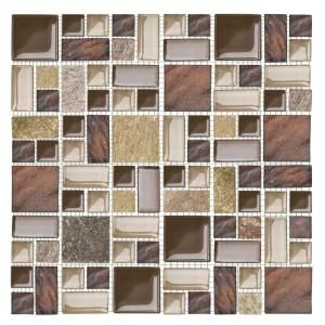 Jeffrey Court Native Ocean 12 in. x 12 in. x 8 mm Marble Mosaic Wall Tile 99650