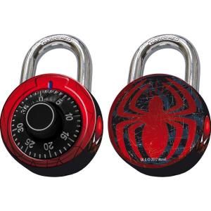 Rish 2 in. Spider Man Design Painted Combination Padlock  DISCONTINUED 202288