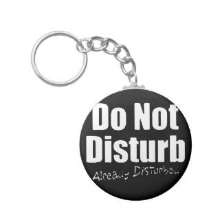 DONT DISTURB ALREADY DISTURBED FUNNY COMMENTS KEY CHAIN