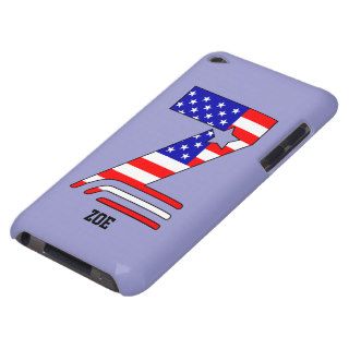 American flag, stars and stripes monogram Z, name iPod Case Mate Cases