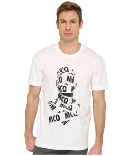 McQ Unknown Man Dropped Shoulder Tee Mens T Shirt (Beige)