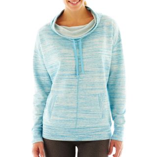 Xersion French Terry Cowlneck Sweatshirt, Blue, Womens
