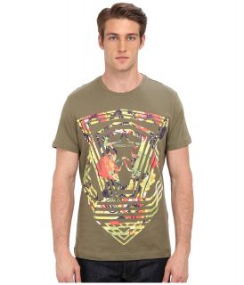 Versace Jeans Tropical Print Tee Mens T Shirt (Olive)