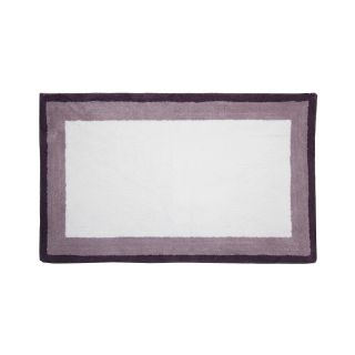 Bacova Double Frame Cotton Bath Rug, Purple