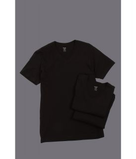 2IST 3 Pack ESSENTIAL Jersey V Neck T Shirt Mens T Shirt (Black)