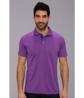 Robert Graham Denver S/S Jersey Polo Mens Short Sleeve Knit (Purple)
