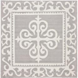 Nuloom Handmade Royalty Grey Wool Rug (6 X 6)