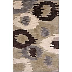 Hand tufted Beige Abstract Rug (36 X 56)