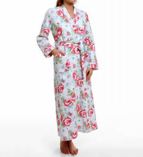 Carole Hochman 185710 Whistful Rosebuds Long Diamond Quilted Robe