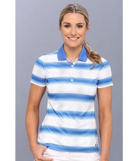 Oakley Solana Stripe Polo Womens Short Sleeve Knit (Blue)