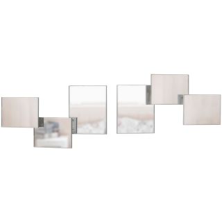 UMBRA Set of 6 Vantage Angled Decorative Mirrors, White