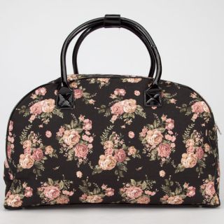 Flroal Print Duffle Bag Black One Size For Women 246872100