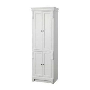 Foremost NAWL2474 White Naples Linen Storage Cabinet 24 W x 73 3/4 H