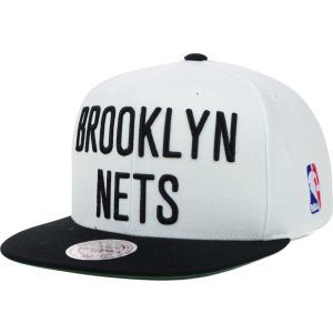 Brooklyn Nets Mitchell and Ness NBA XL Logo Snapback Cap