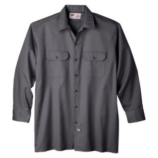 Dickies Mens Original Fit Long Sleeve Twill Work Shirt   Charcoal 4T