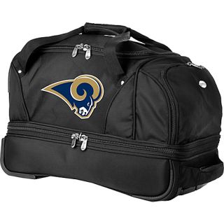 NFL St. Louis Rams 22 Rolling Duffel Black   Denco Sports