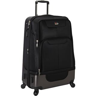 28 Expandable Hybrid Spinner Luggage Black   Mancini Leat