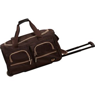 22 Rolling Duffle Bag Brown   Rockland Luggage Small Rolling L