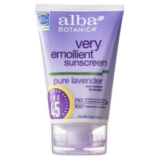 Alba Very Emollient Pure Lavender Sunscreen SPF 45  4oz